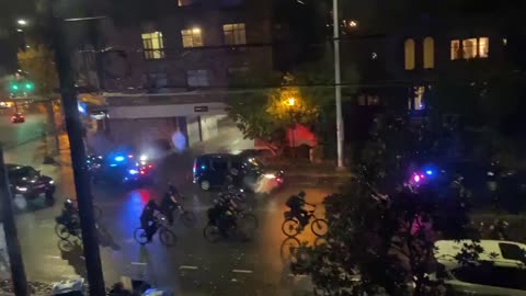 Seattle post election protests. Police in force.