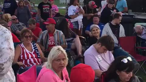 Folks Are Already Gathering For Tonight's Rally