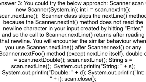 I have a problem reading string input using the scanner in java