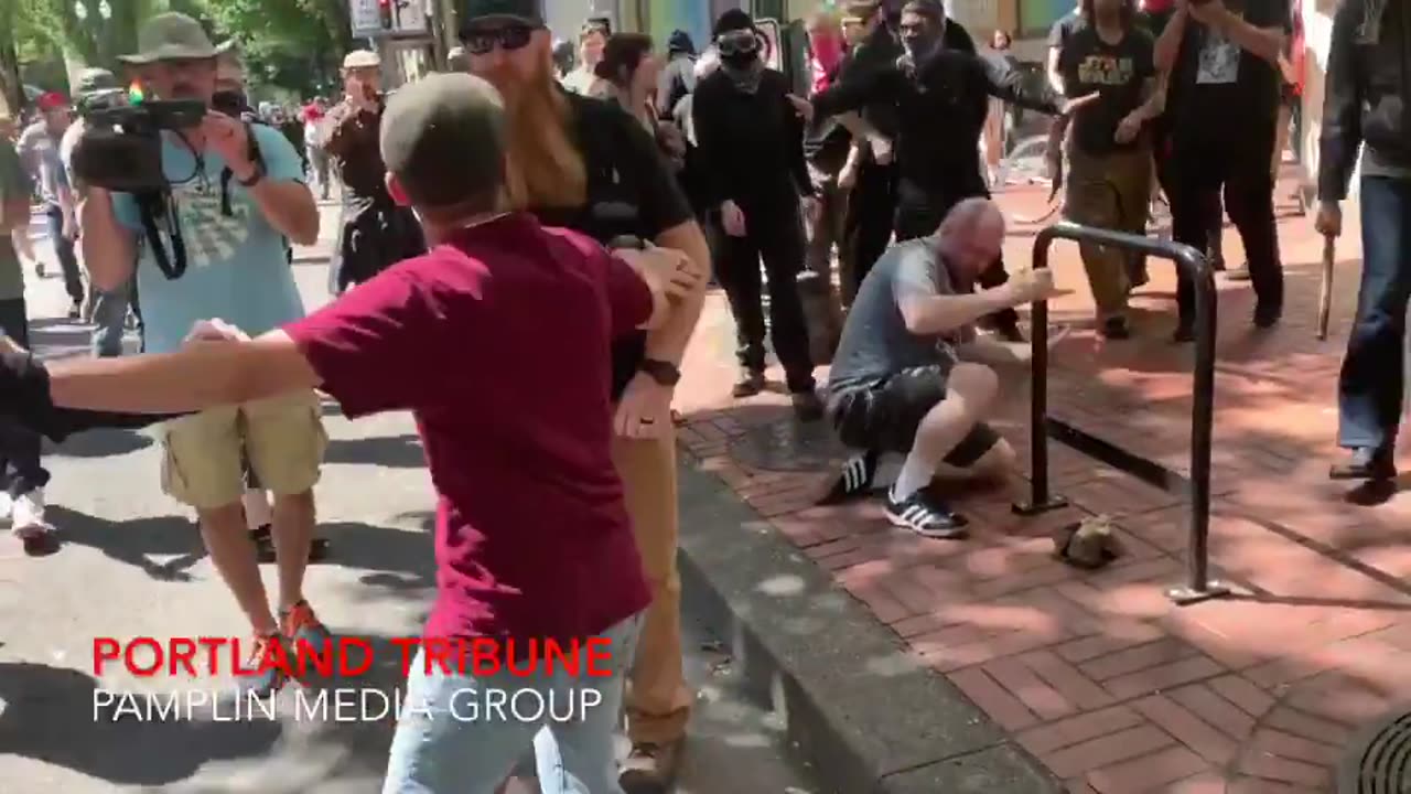 June 29 2019 Portland 2.1 Antifa mobs and severely wounds other people