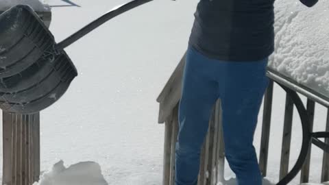 Me shovelling snow