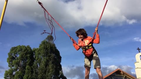 Jumping kid slow motion