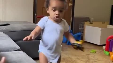 See What Baby Did When Dad Said Mum!