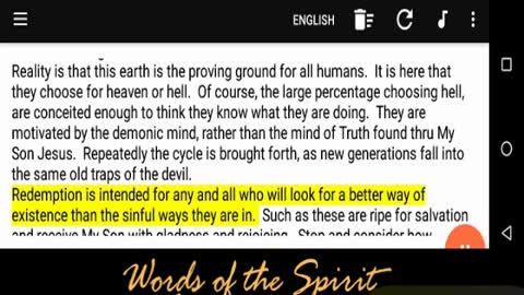 Words of the Spirit. Aug 27 2022