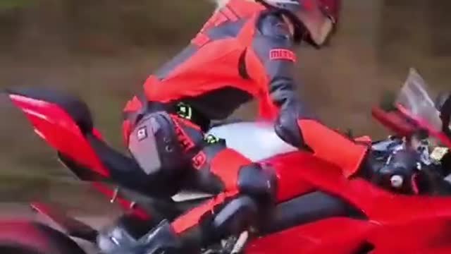 handsome motorcycle