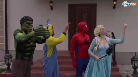Super hero play outside | Funny Video
