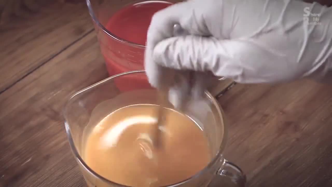 The Color Blending Process Of Handmade Soap