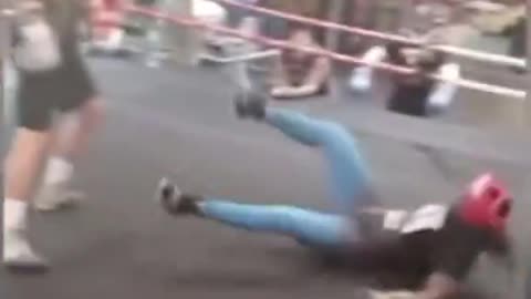 Female Boxing Champion Spars With No Name Man