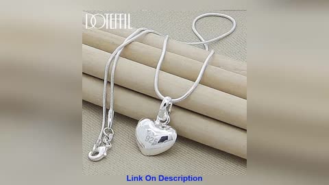 Get DOTEFFIL Silver Color Solid Small Heart Pendant Neck