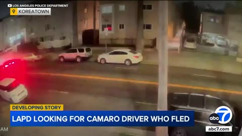 LAPD looking for Camaro driver involved in Koreatown hit-and-run