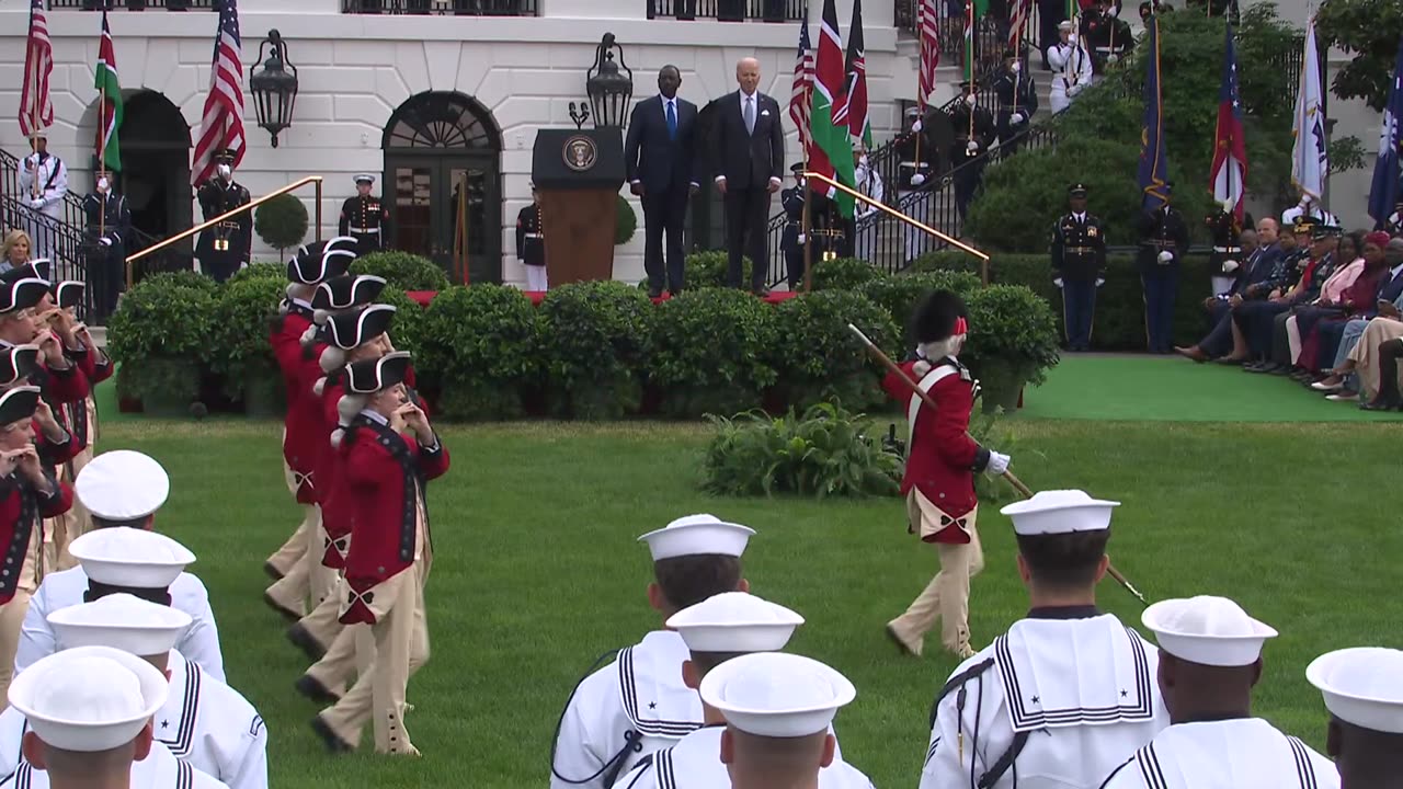 President Biden and the First Lady Greet President Ruto and First Lady Ruto of Kenya