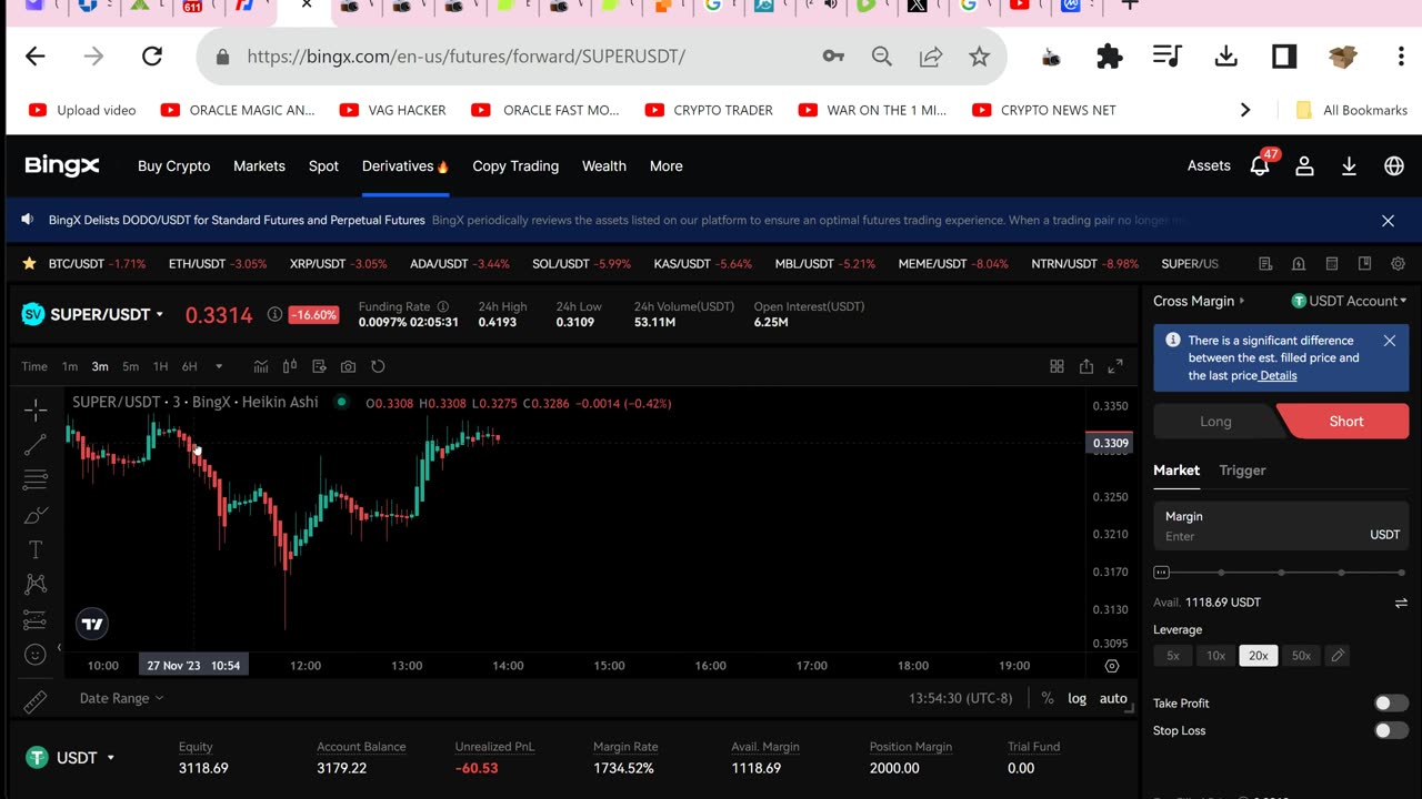 Altcoin Trade war Bingx vs Fybit 100x Smackdown #SUPER