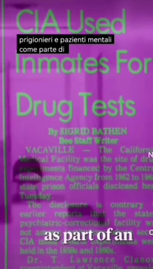LSD: droga sintetica allucinogena inventata nel 1938 da ALBERT HOFFMAN medico nazista