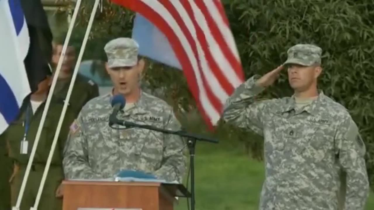 US Army sing Israel national song Embarrassing i did think AMERICA FIRST