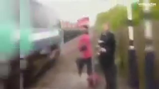 Lucky incident caught on camera