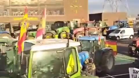 BLOQUEO A LA TRACTORADA NACIONAL, ESPAÑA FEBRERO 2024