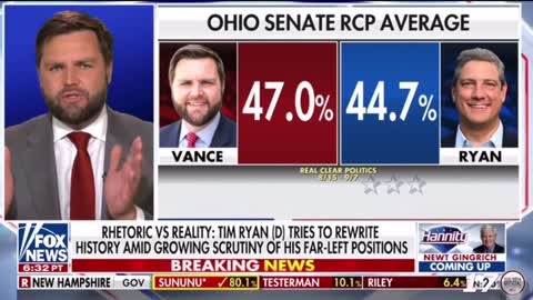 Tim Ryan getting tens of millions of dollars from Silicon Valley to run negative ads on JD Vance.