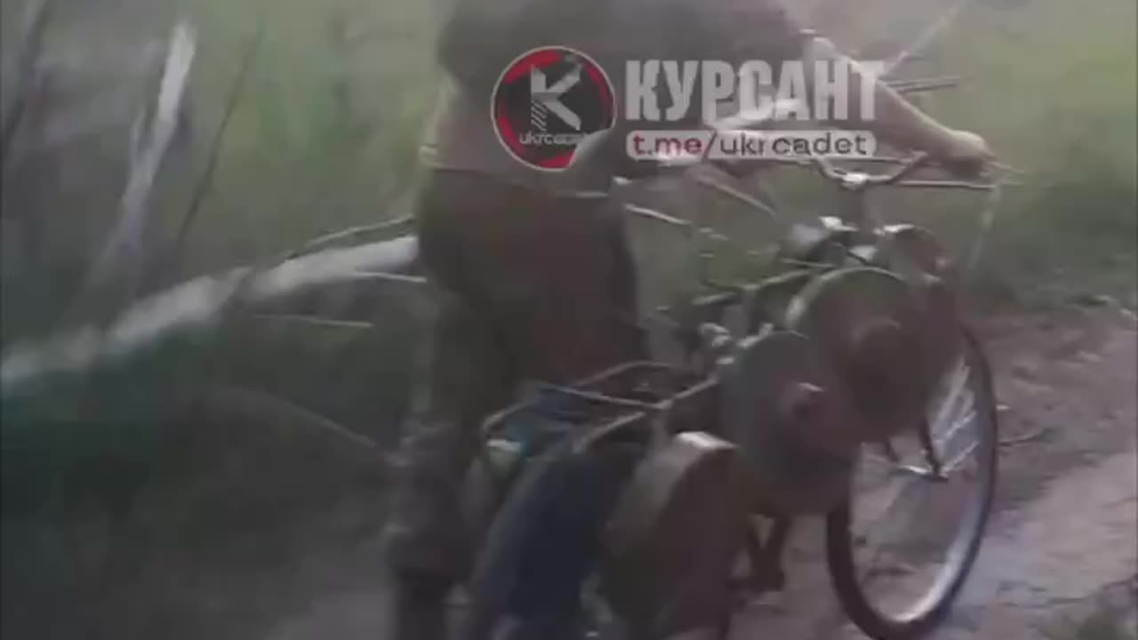 Ukrainians Using Bikes to Plant Mines