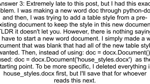 How do I get rid of the default styling on a table object in a pythondocx generated word document