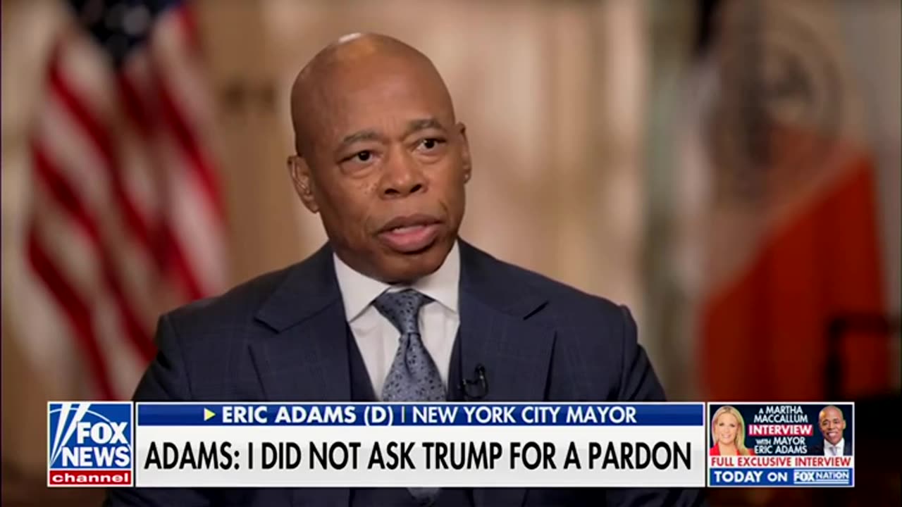 Eric Adams Pressed On Whether He's Asked Trump For A Pardon