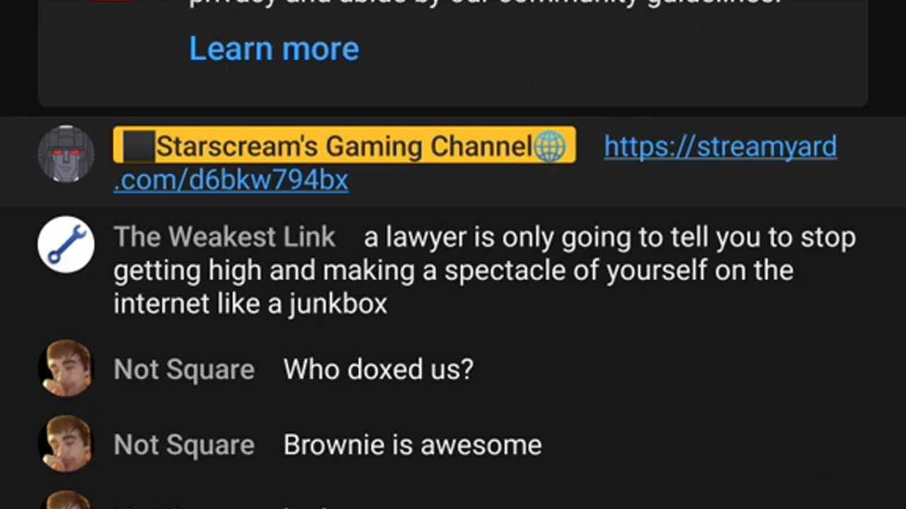 Stop doxxin people.