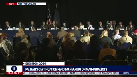 DATED 2020 - President Trump Legal Team Hearing On Pennsylvania Ballots