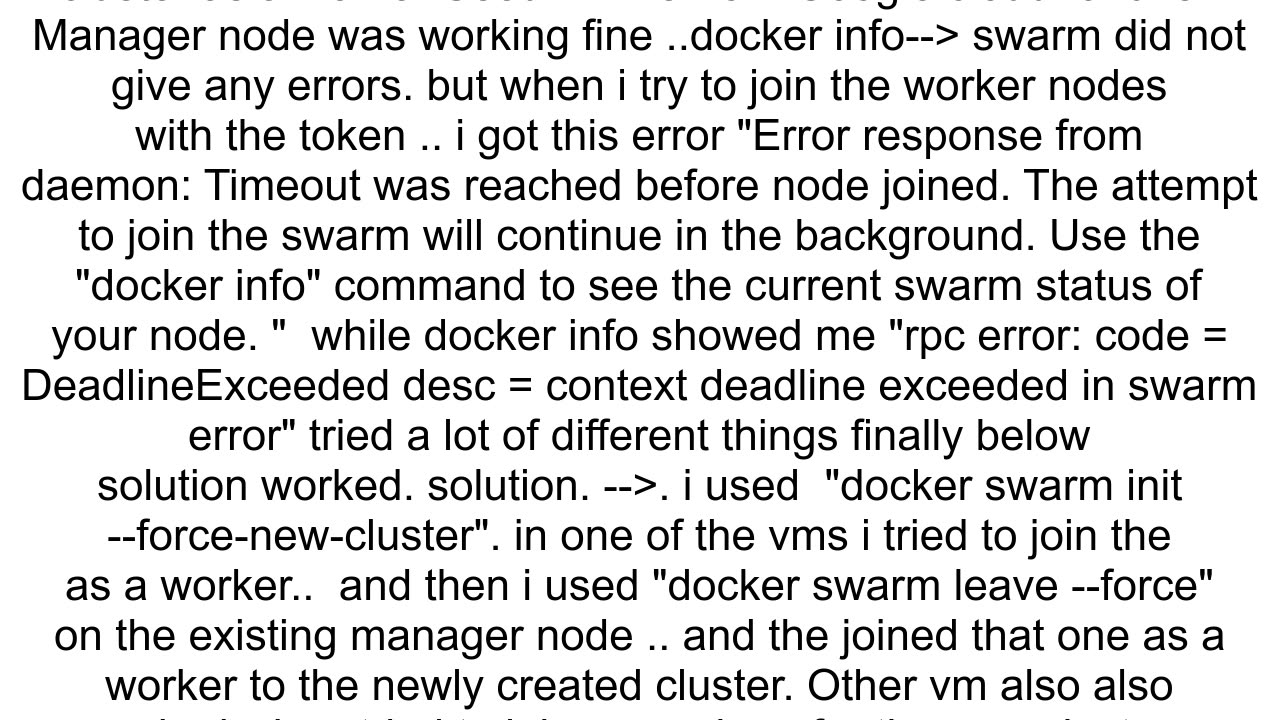 init docker swarm with docker machine context deadline exceeded