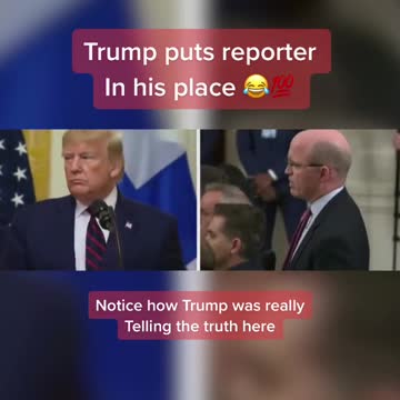 Wish he would come back and put fake news reporters in there place again 😂💯