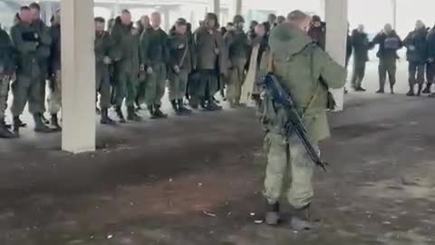 Cossack volunteer detachment "Don" at a prayer service before leaving for combat positions