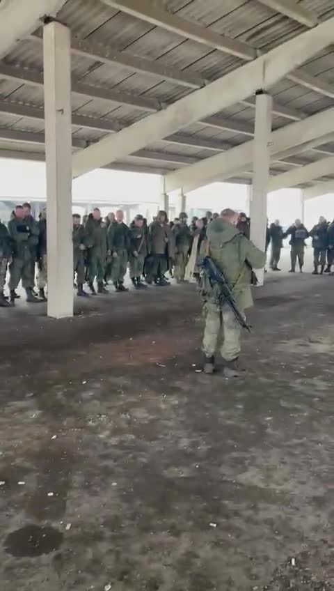 Cossack volunteer detachment "Don" at a prayer service before leaving for combat positions