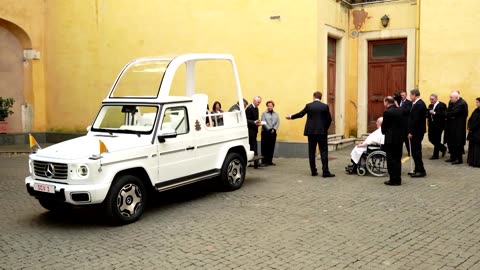 The Vatican unveils a new all-electric popemobile