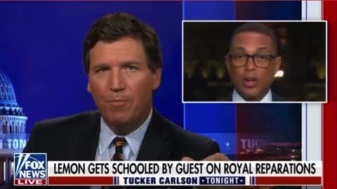 Tucker Carlson Covers Don Lemon Getting OWNED After Asking About The Royals Paying Reparations