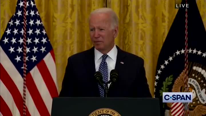 Biden: I'm supposed to stop and walk out of the room here