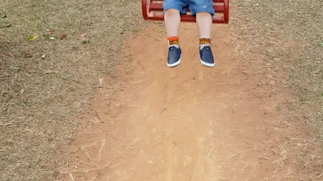 Little kid Arthur Loves his New swing