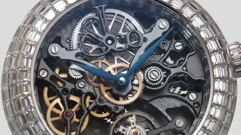 The Jacob Co Brilliant Skeleton Baguette White Gold