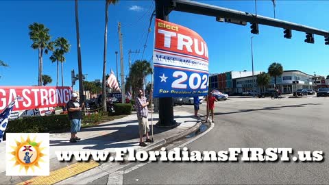 Early Attendees to FREEDOM CORNER MAGA rally Ft Lauderdale FL