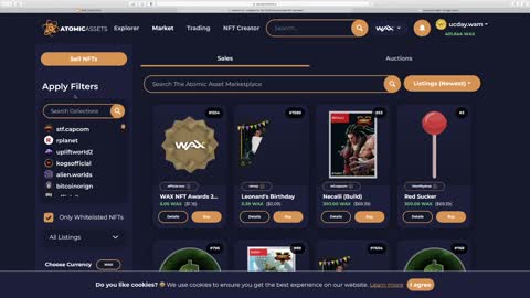 WAX Cloud Wallet- How To Buy an NFT