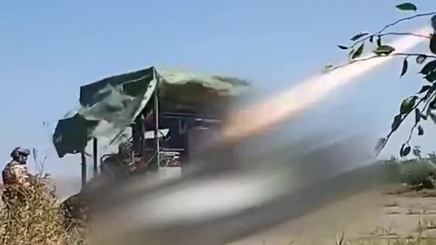 Previously unpublished footage of the launch of British Brimstone missiles from a