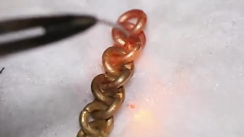 Process Of Recasting Gold Earrings Into 24k Chain Ring