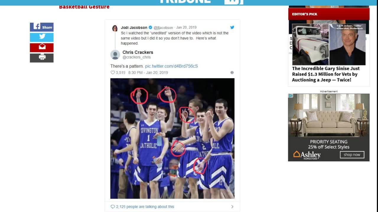 Liberals Accuse Cov. Cath. Basketball Team Of Using Racist Hand Gesture