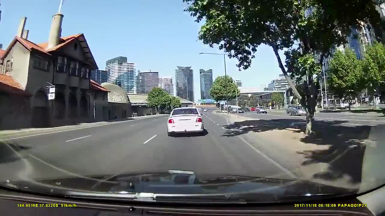 Lucky for this guy he has a dashcam.