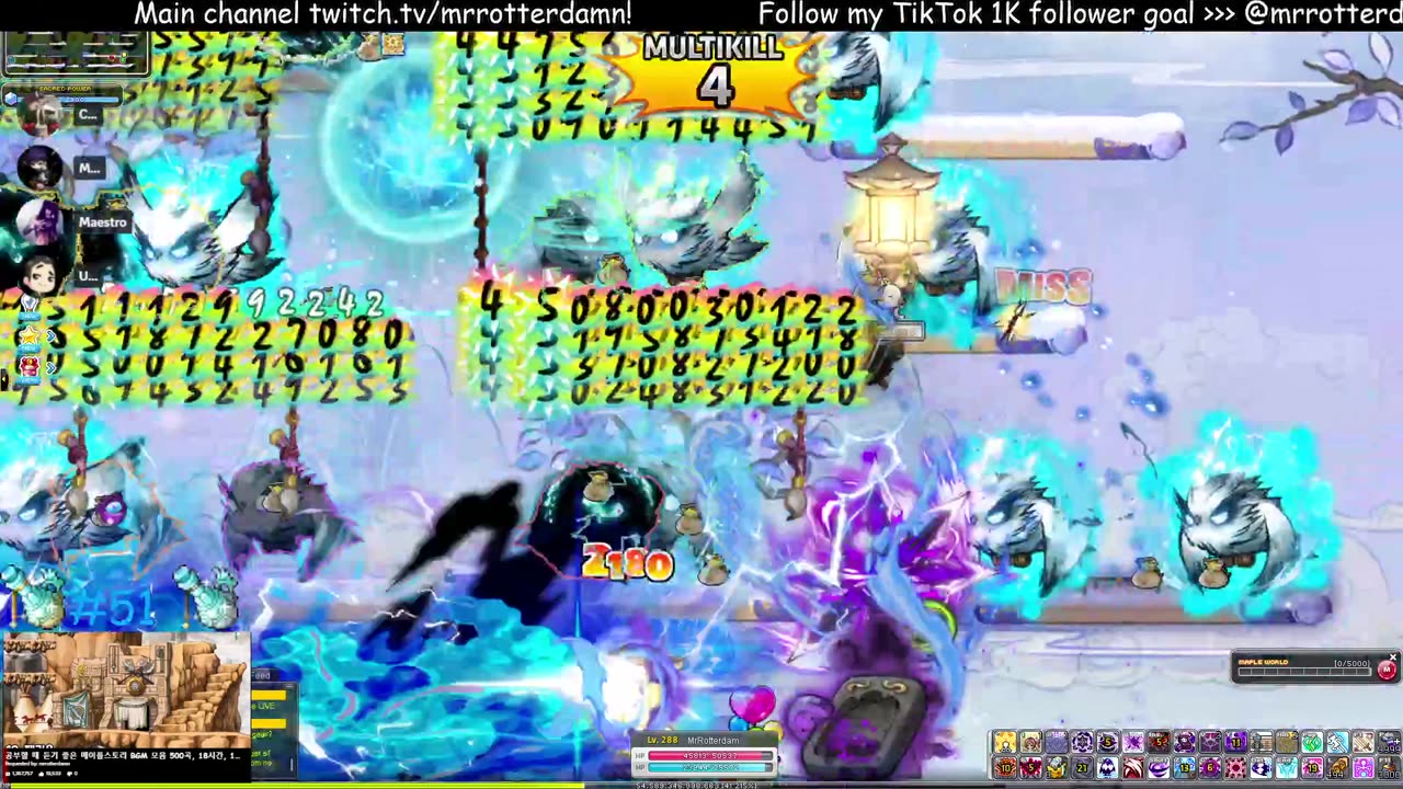 [Kronos] Shadower Meso(700m/h), Familiar farming! NL grind road to level 300!