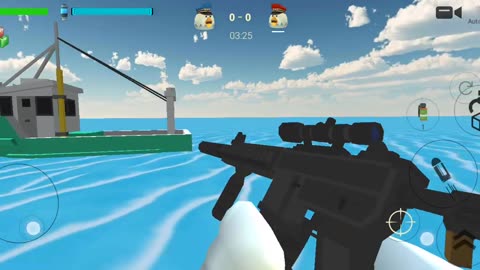 playing chicken gun
