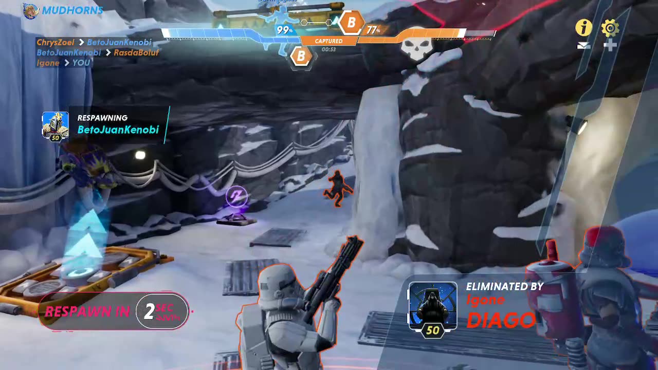 Star Wars Hunters Hoth map