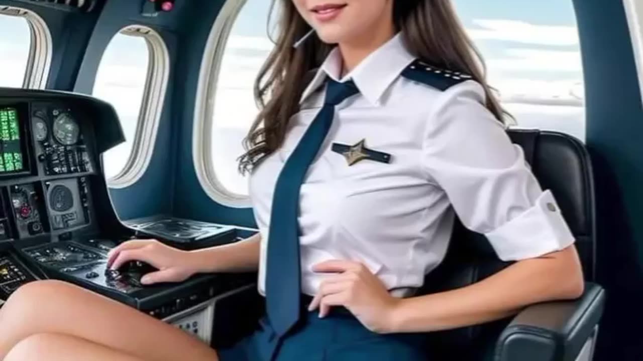 Beauty of pilot girl..