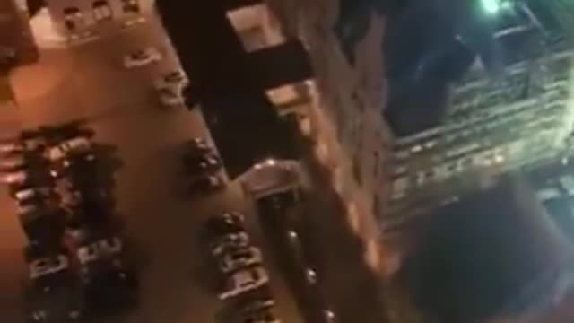 Two people were caught jumping off of a Nashville building on New Year's Day
