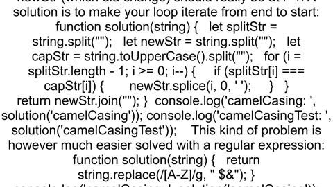 Break Camel Case function in JavaScript