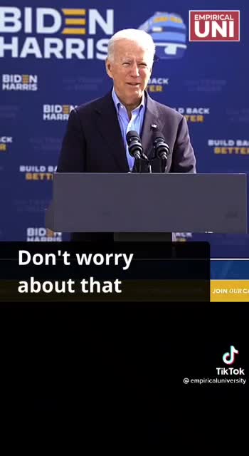 Joes Amazing Speech - Build Back Signs FALLS OFF