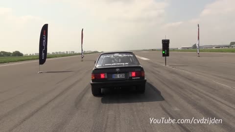 725 HP BMW 325i E30 Turbo vs lamborghini Aventador LP700-4