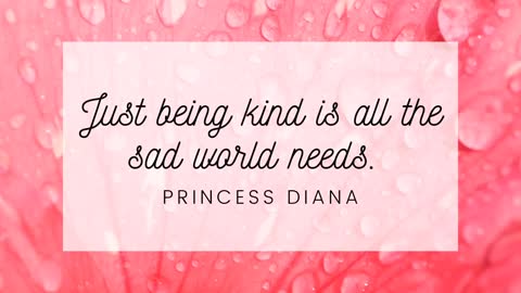 Kindness is what we need